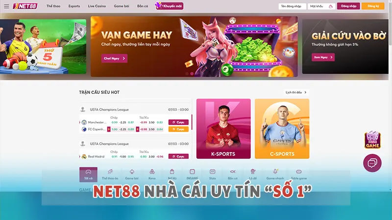 NET88, một trong những nhà cái trực tuyến hàng đầu tại Việt Nam