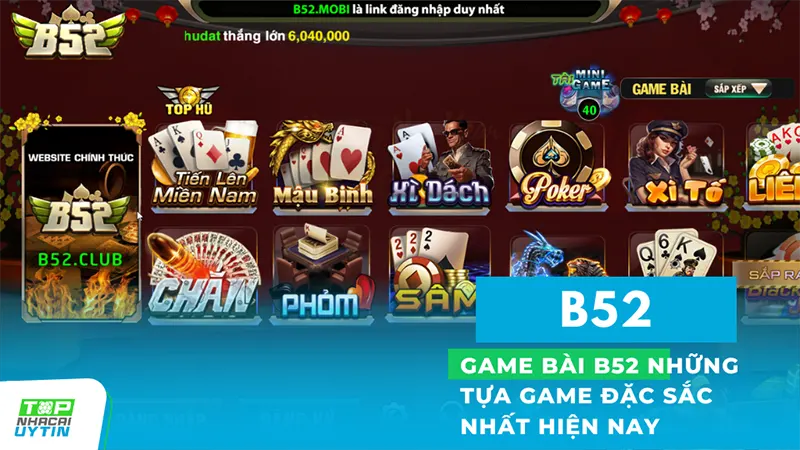 B52 mang đến cho người chơi một loạt các game bài truyền thống và hiện đại