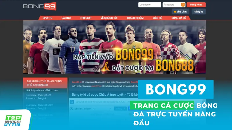 Bong99 được xem là điểm đến hàng đầu cho người yêu thích cá cược bóng đá trực tuyến, với một loạt sản phẩm đa dạng và chất lượng