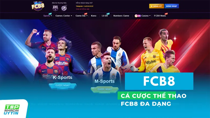 Cá cược thể thao FCB8 đa dạng