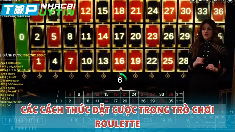 Các cách thức đặt cược trong trò chơi Roulette 
