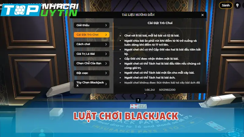 Luật chơi Blackjack 