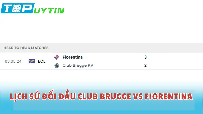 Lịch sử đối đầu Club Brugge vs Fiorentina